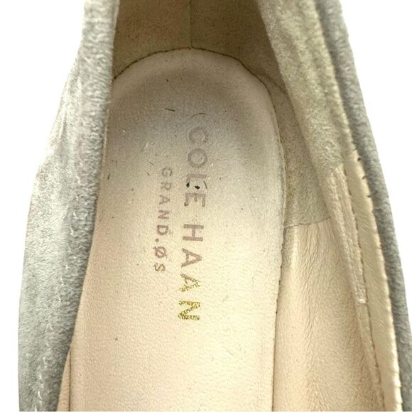Cole Haan Grand OS Wedge Heels Women’s Size 6 B Gray Suede Slip Ons Pre-Owned - Picture 8 of 11